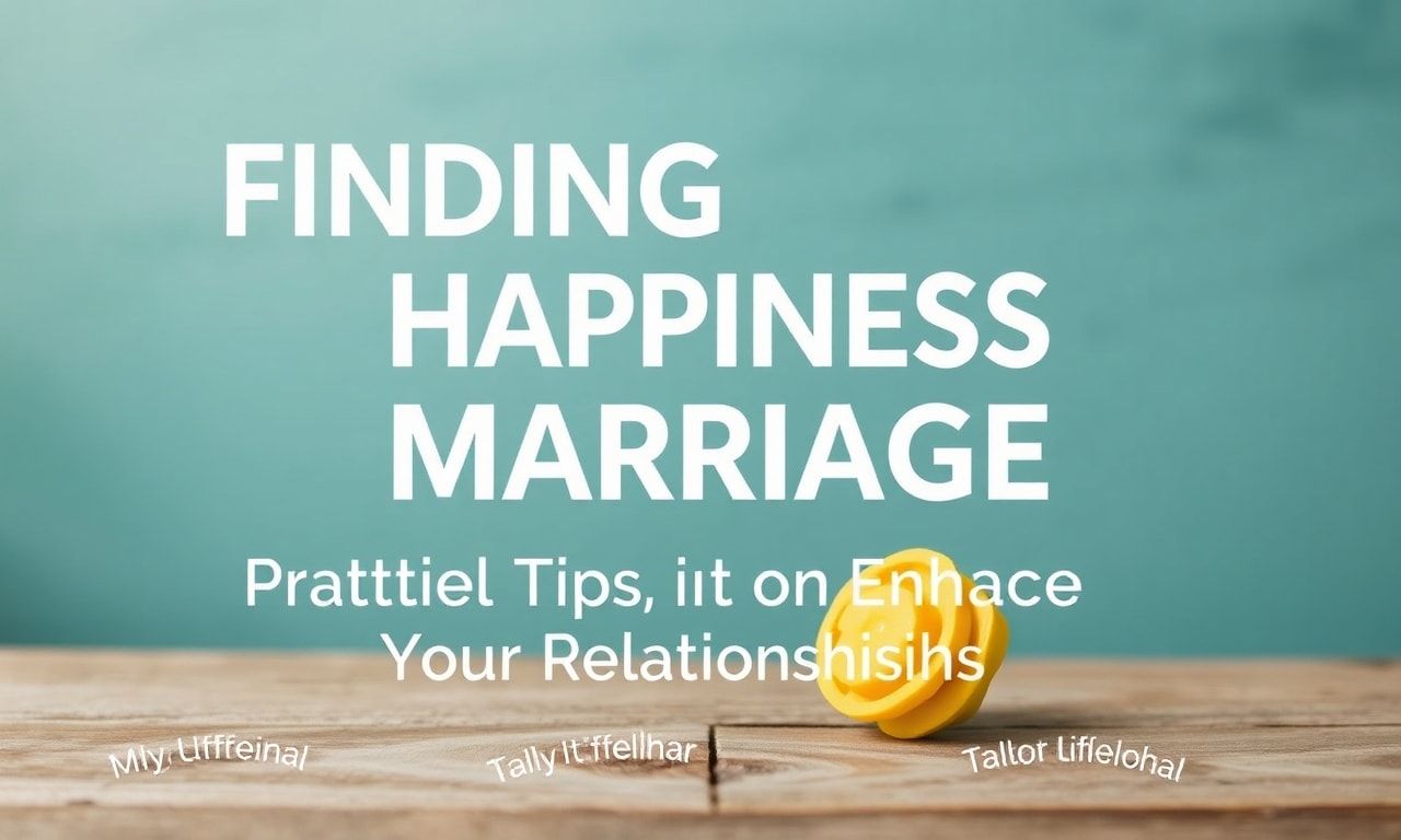 Evlilikte Mutluluk Bulmak: İlişkilerinizi Geliştirmek için Pratik İpuçları