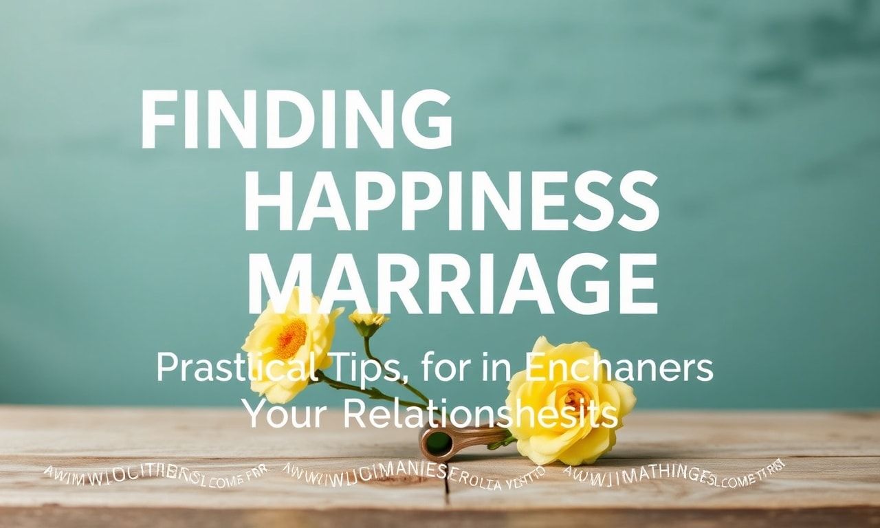Evlilikte Mutluluk Bulmak: İlişkilerinizi Geliştirmek için Pratik İpuçları