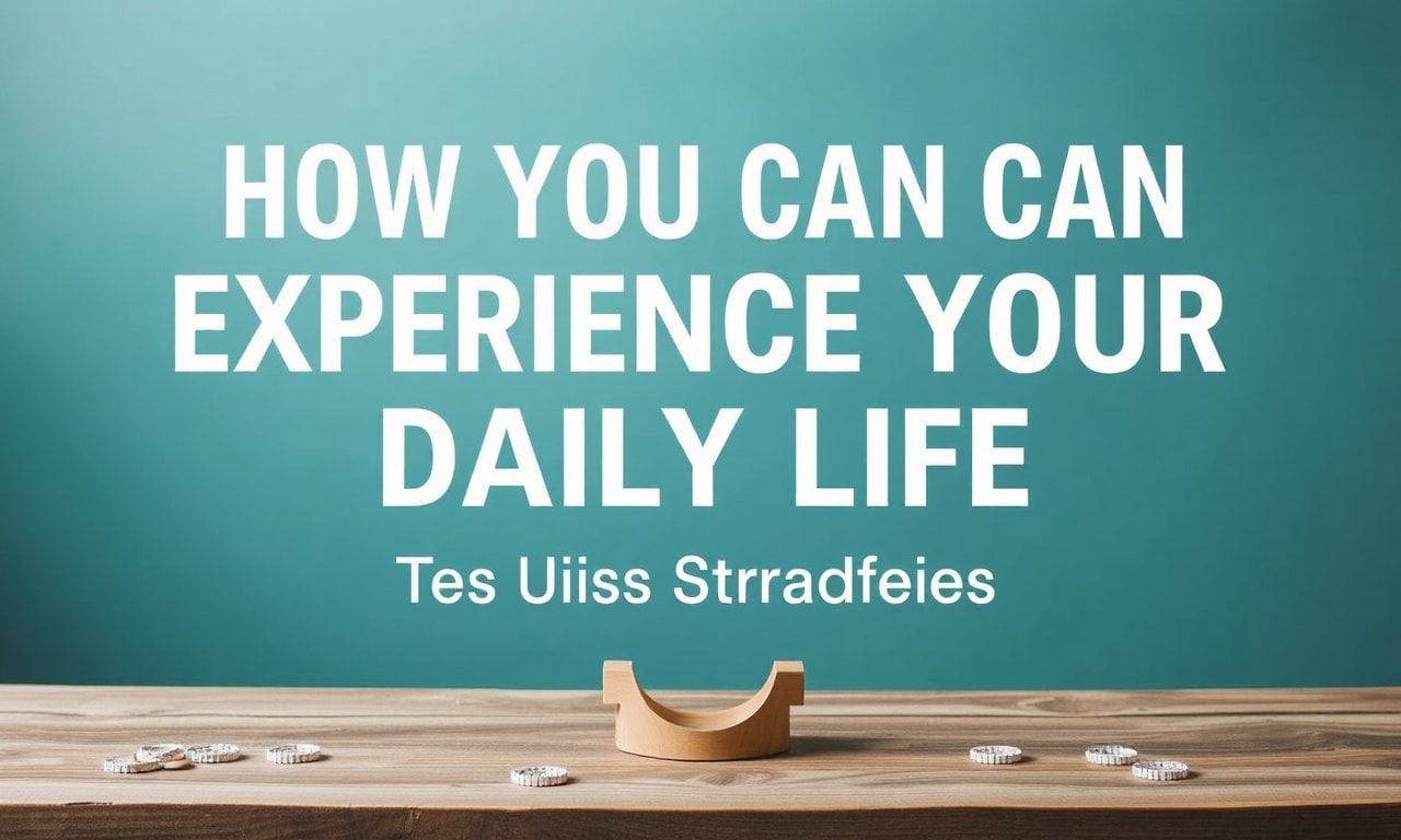 Günlük Hayatınızı Nasıl Deneyimleyebilirsiniz: İpucları ve Stratejiler