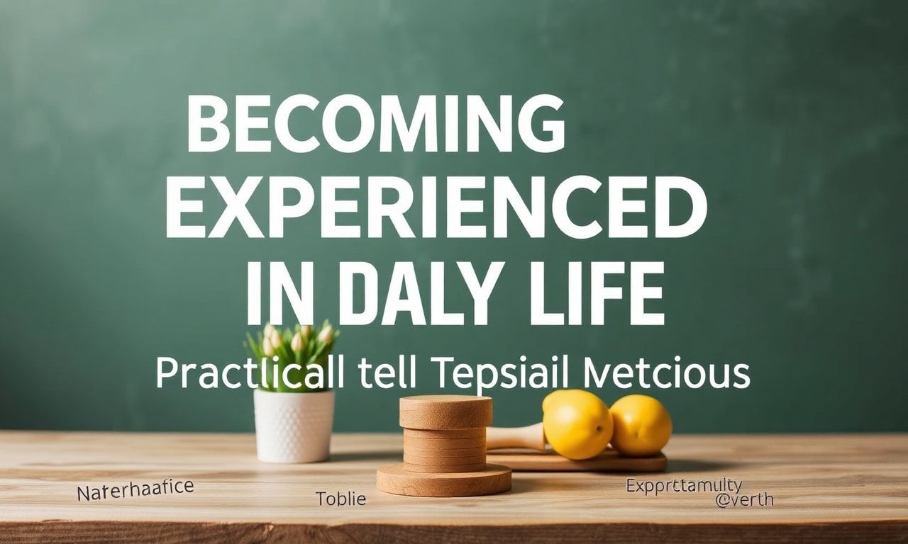 Günlük Yaşamda Deneyimli Olmak: Pratik İpuçları ve Yöntemler