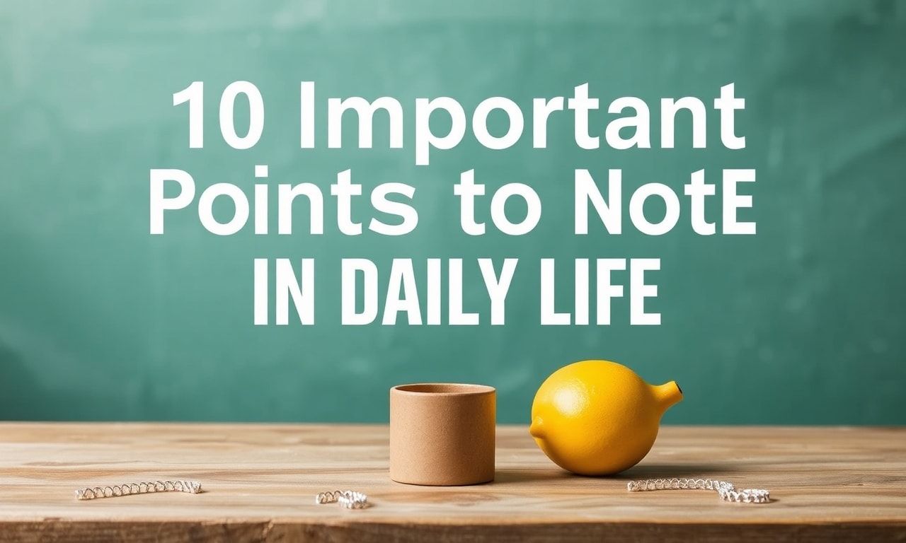 Günlük Yaşamda Dikkat Edilmesi Gereken 10 Önemli Nokta